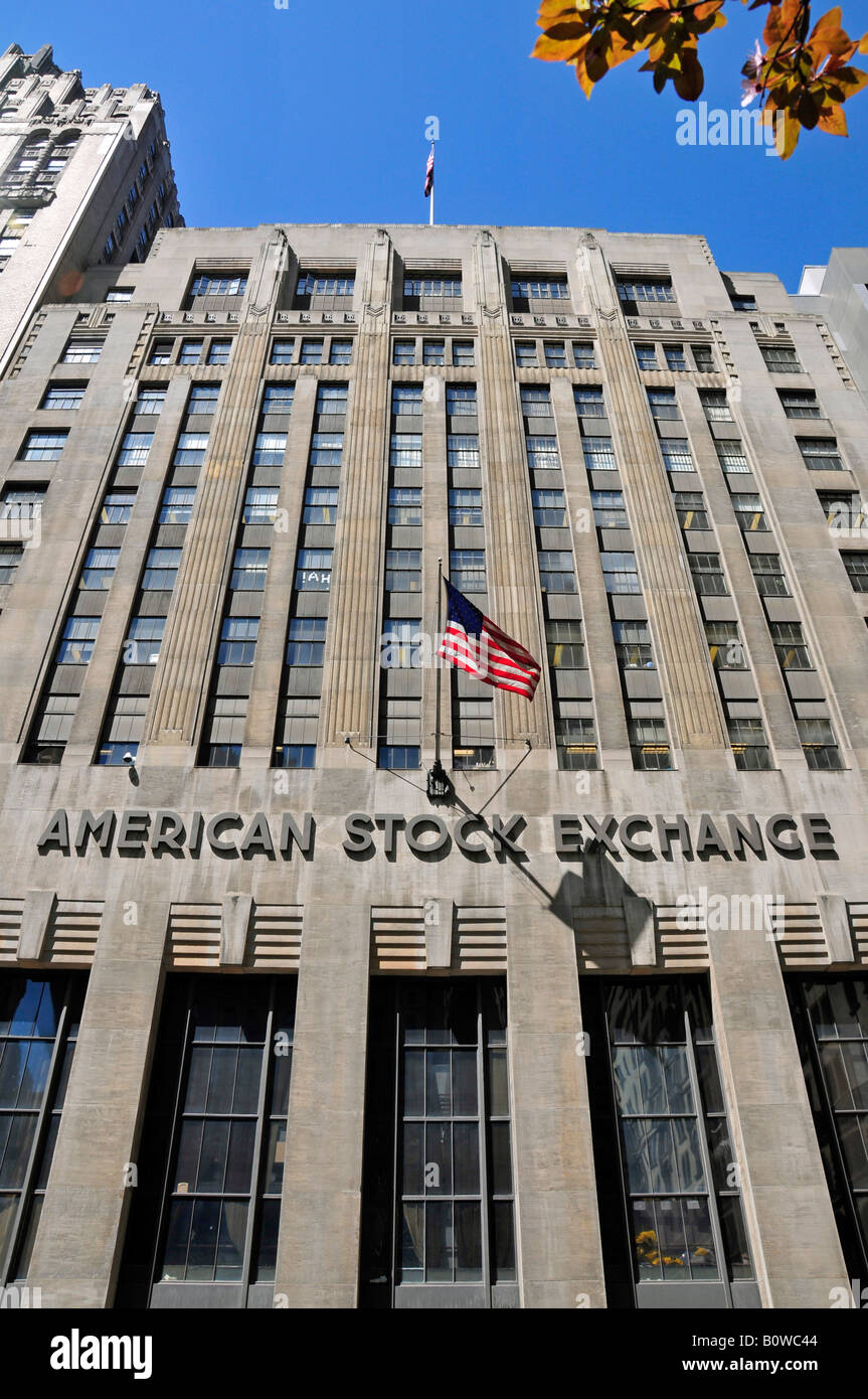 American Stock Exchange, AMEX, Trinity Place, Manhattan, New York City, USA Stock Photo
