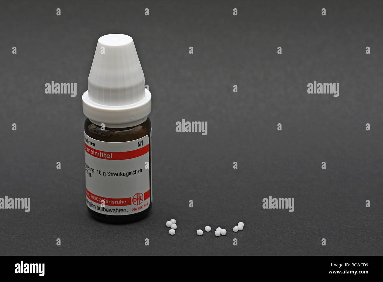 Homeopathy: globules Stock Photo