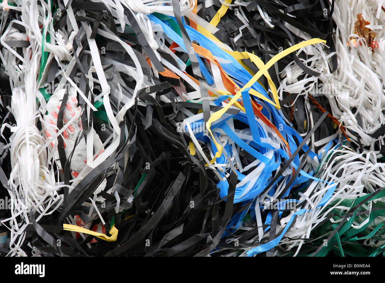 Shredded paper for recycling Stock Photo