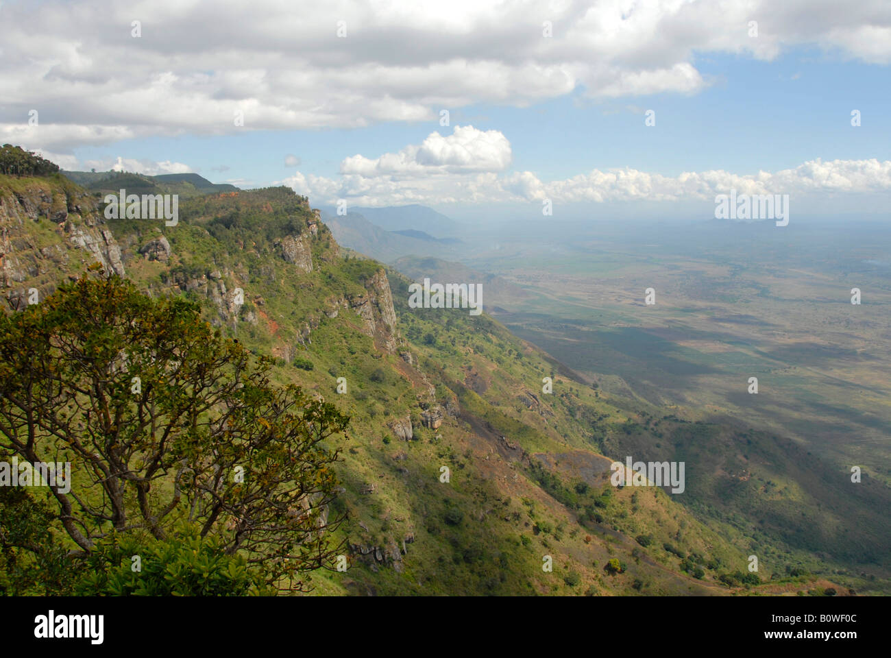 View from Irente Viewpoint, Usambara Mountains, Tanzania, Africa Stock Photo