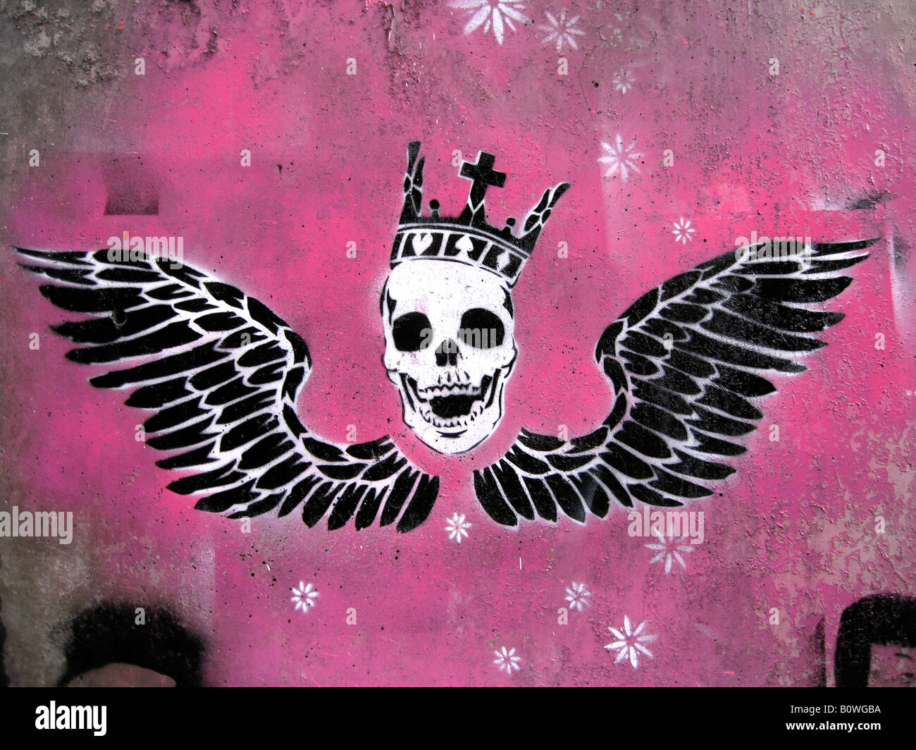 Skull Graffiti Stock Photo