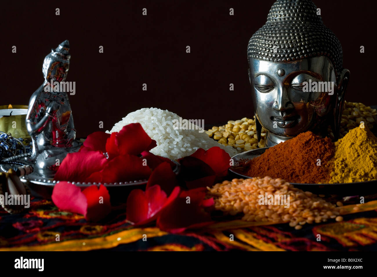 Typical Indian cuisine ingredients Stock Photo Alamy
