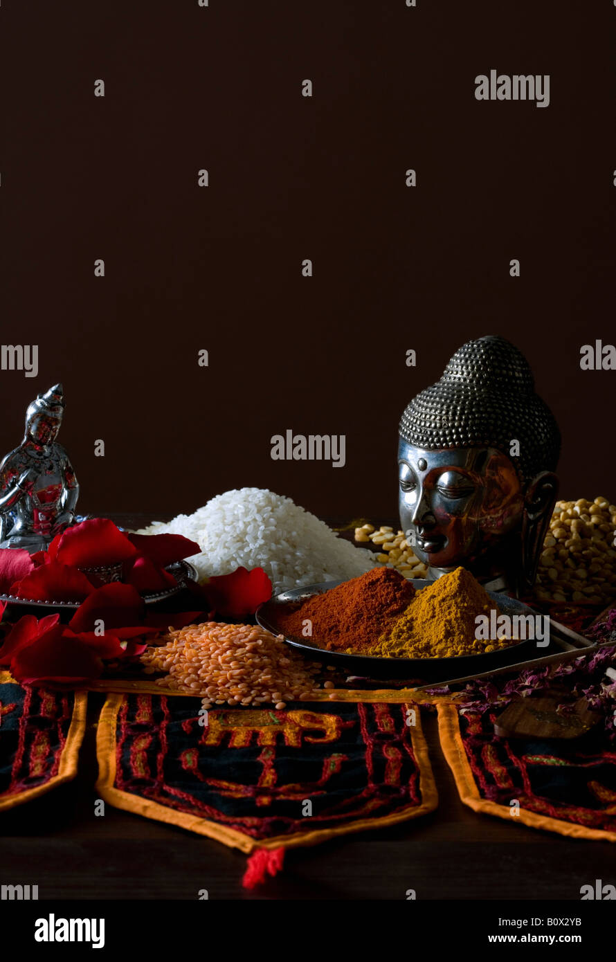 Typical Indian cuisine ingredients Stock Photo Alamy