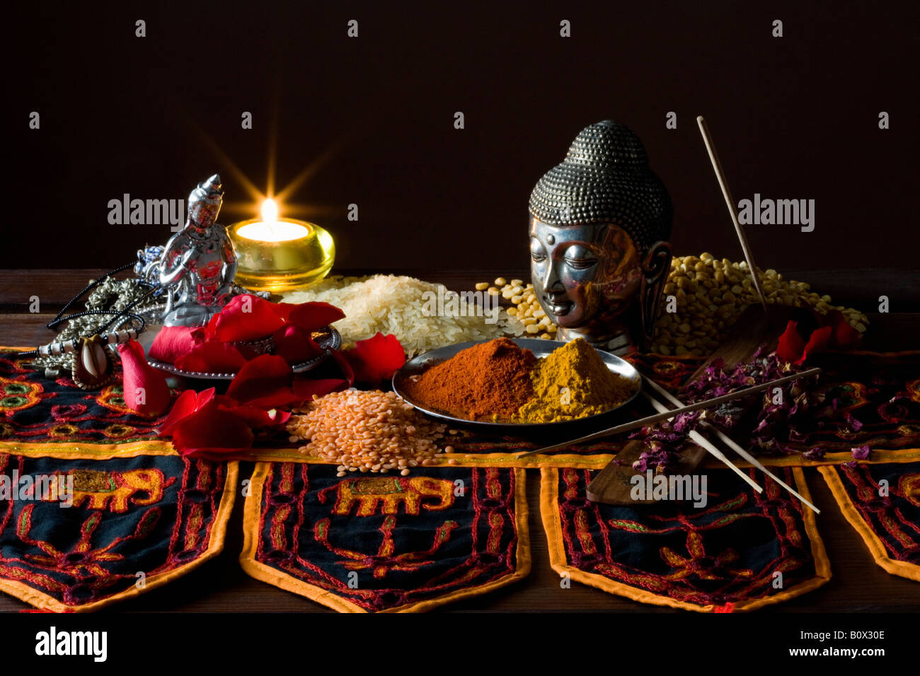 Typical Indian cuisine ingredients Stock Photo Alamy