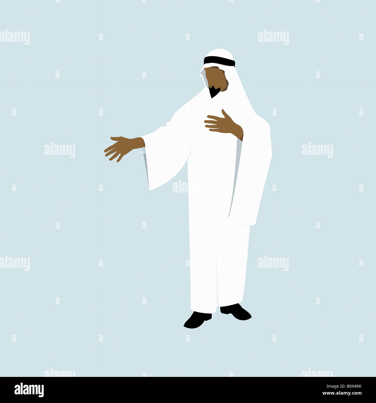 A stereotypical Saudi Arabian man Stock Photo