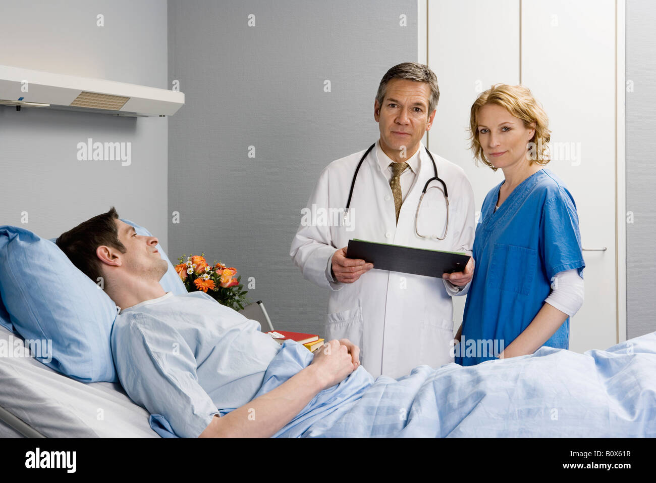 Woman Patient Sleeping In Hospital Bed