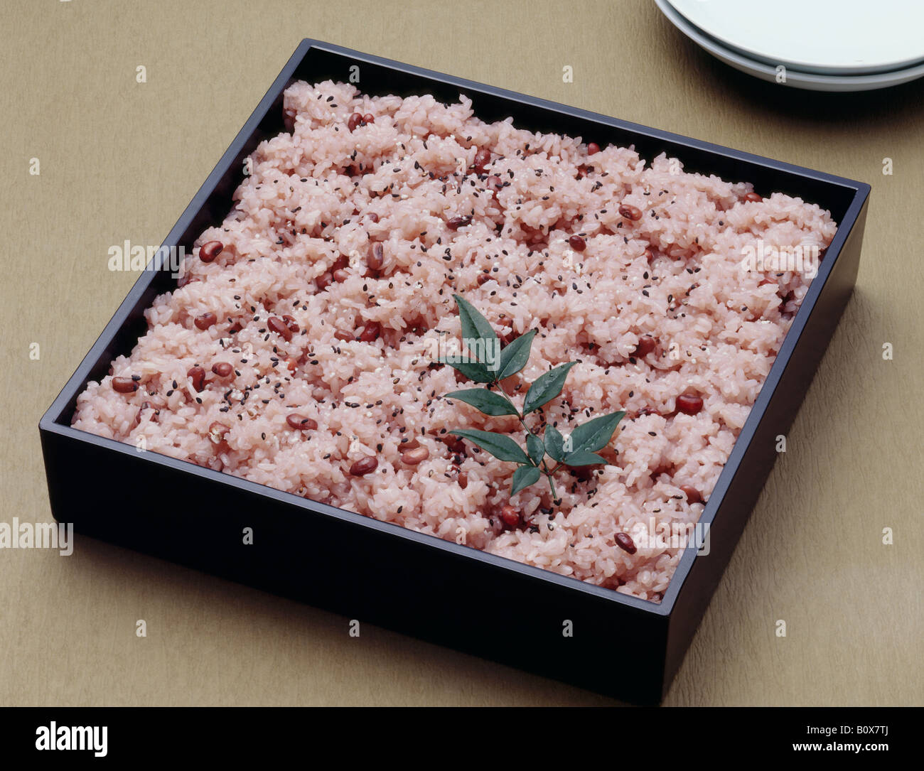 Steamed rice with adzuki Stock Photo - Alamy