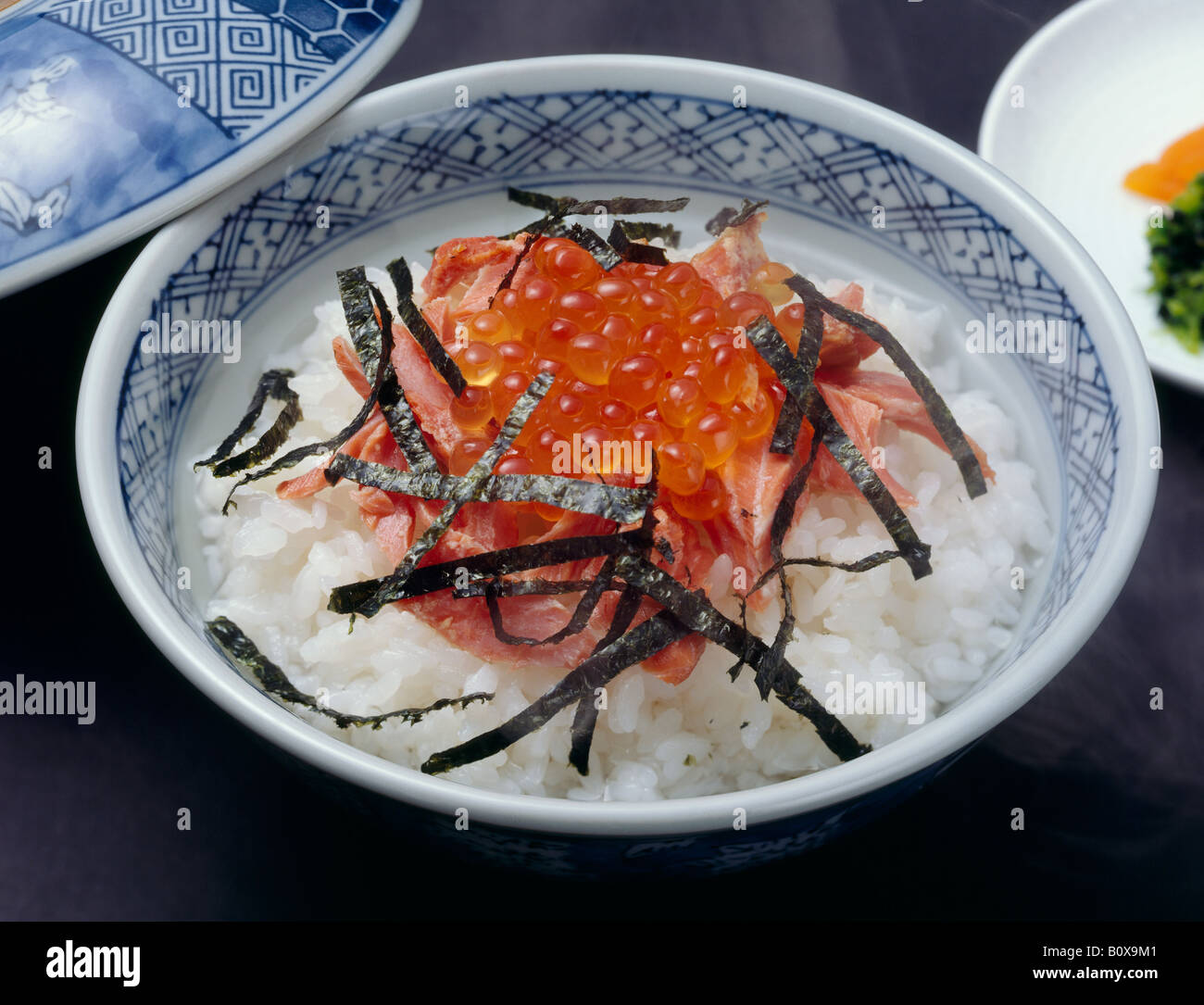 Steamed Roe Rice topped with seaweed hi-res stock photography and images - Alamy