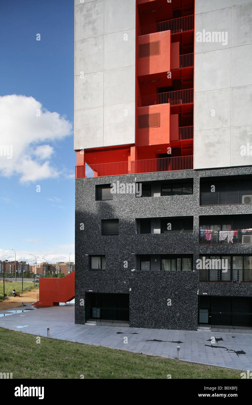 Residential building in Madrid by MVRDV in collaboration with Blanca LLeo Stock Photo