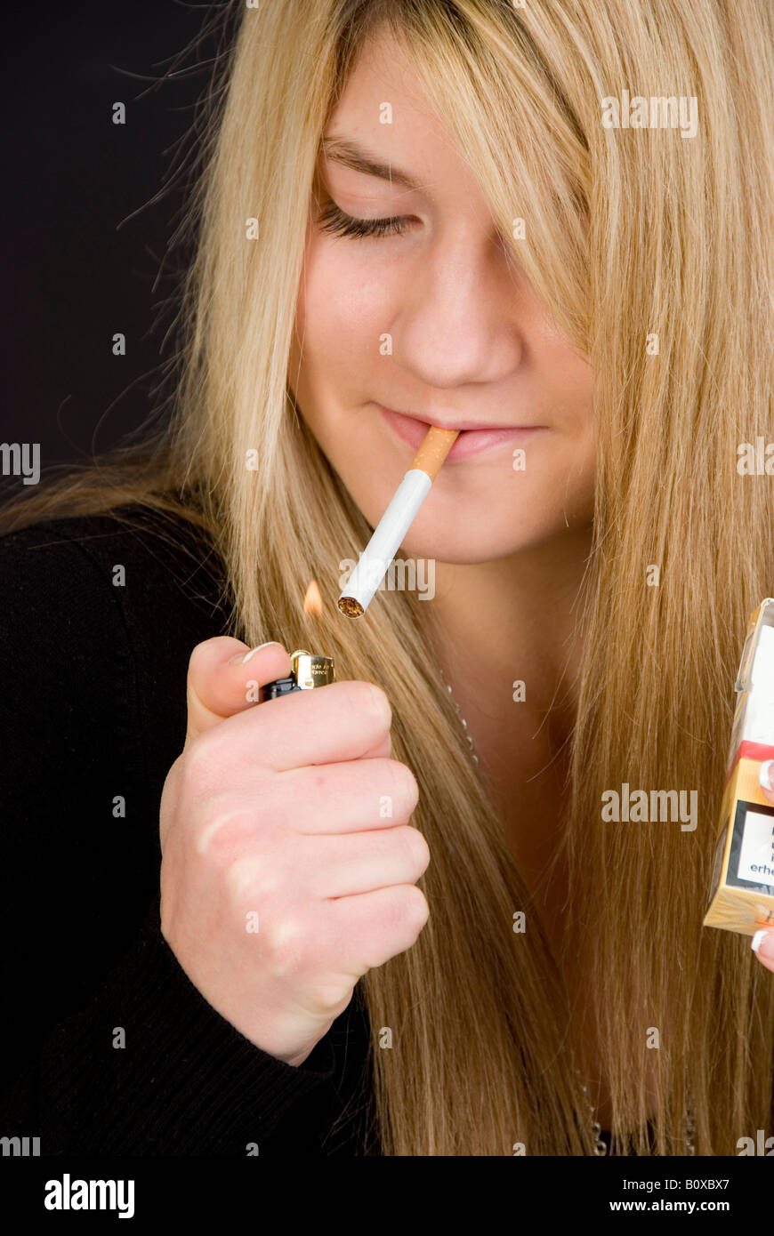 Blonde teen smoking this gave brice an idea