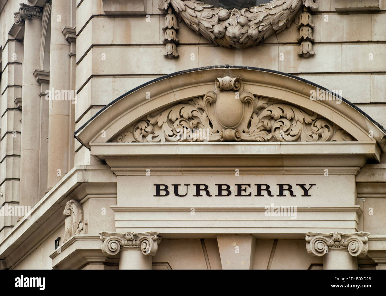 Burberry Sign At London Store Stock Photo - Alamy