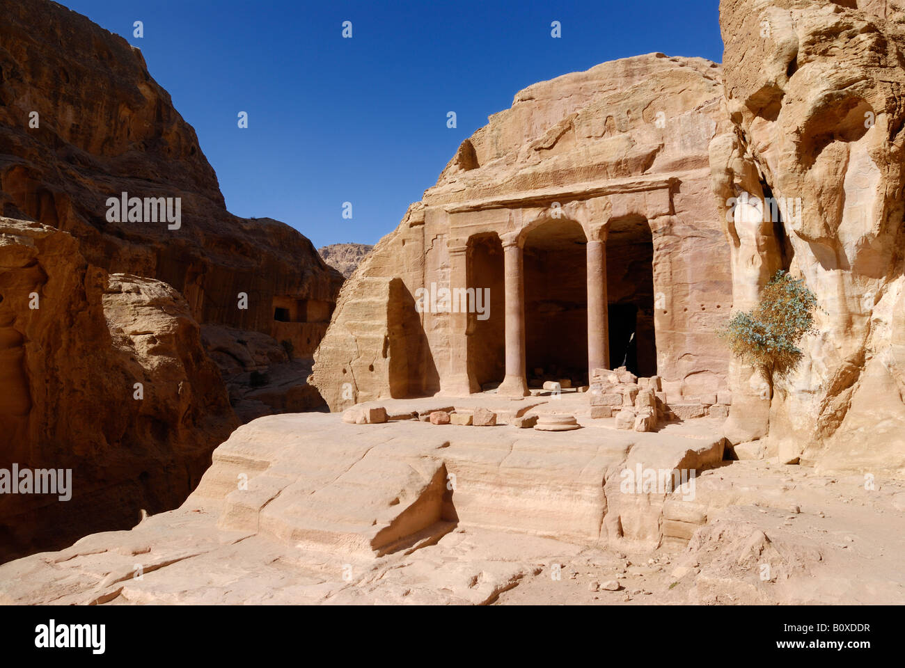 Garden Temple Nabataean ancient town Petra Jordan Arabia Stock Photo