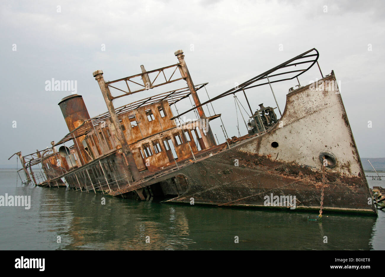 The wreck of the steam ship Robert Coryndon at Butiaba ...