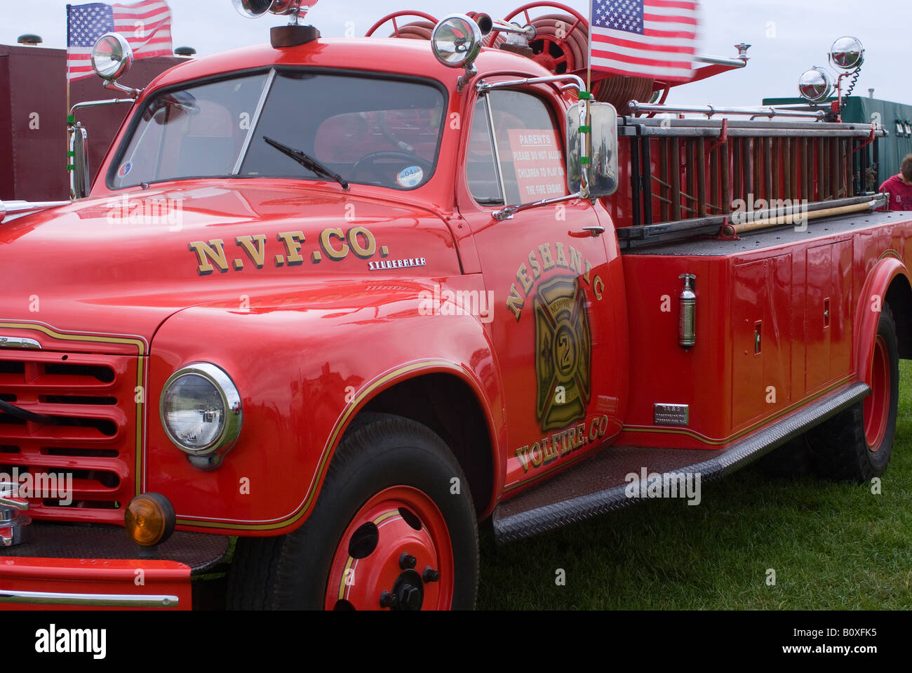 Old American Studebaker Fire Engine at Smallwood Vintage Rally Cheshire  England United Kingdom UK Stock Photo - Alamy