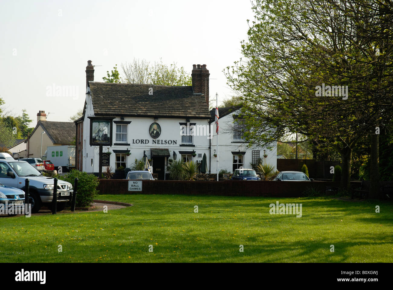 The Lord Nelson public house, the oldest pub in the village of Croston, Lancashire Stock Photo