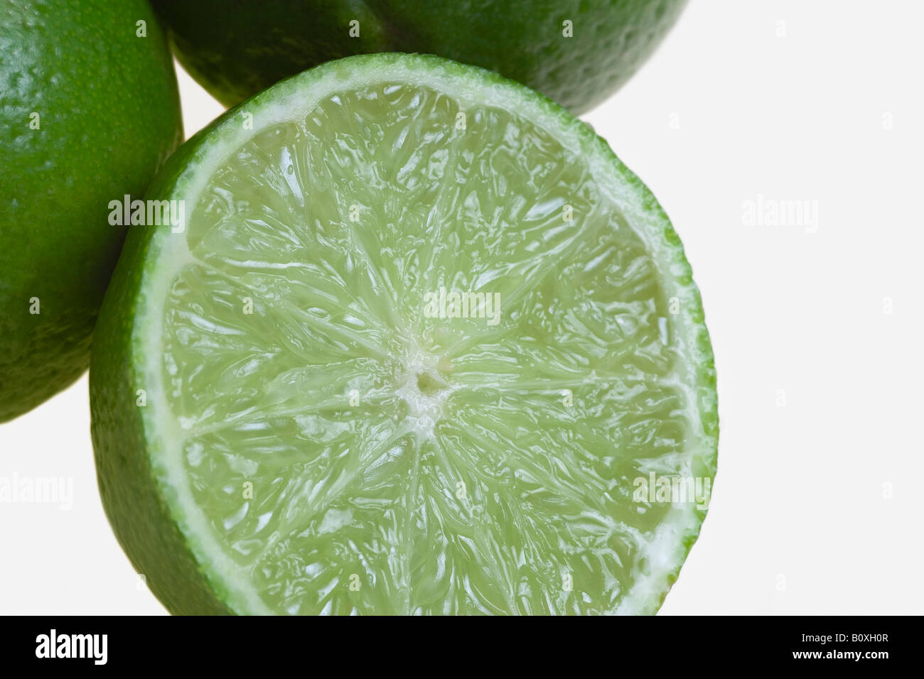 Lime cut open Stock Photo Alamy