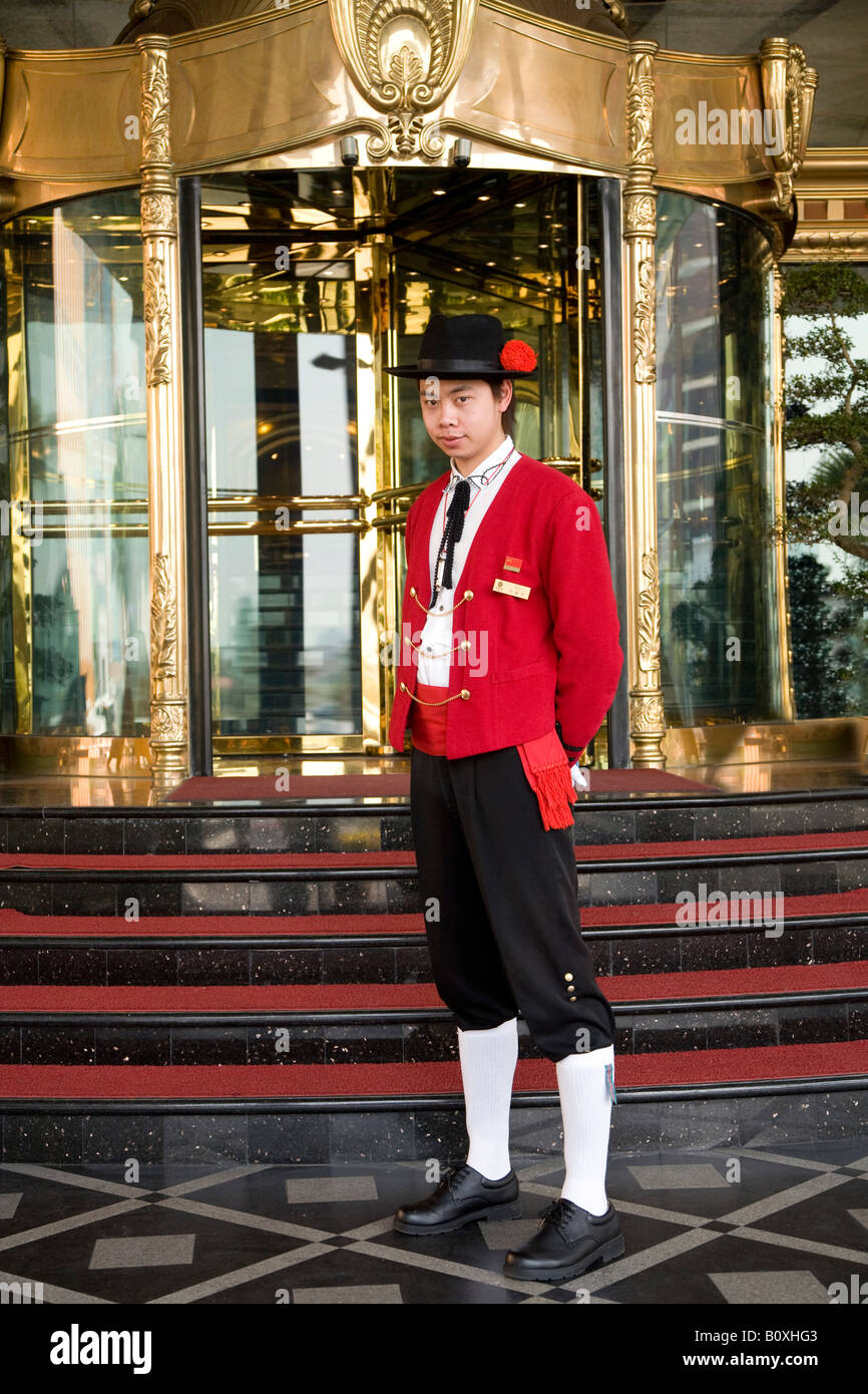 Hotel Lisboa Macau Doorman Stock Photo 17794899 Alamy