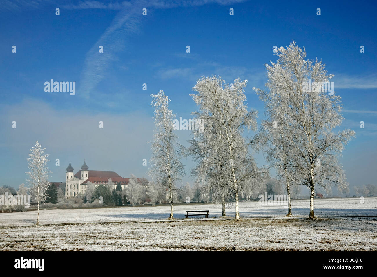 Germany, Bavaria, Murnau, Winter landscape Stock Photo - Alamy