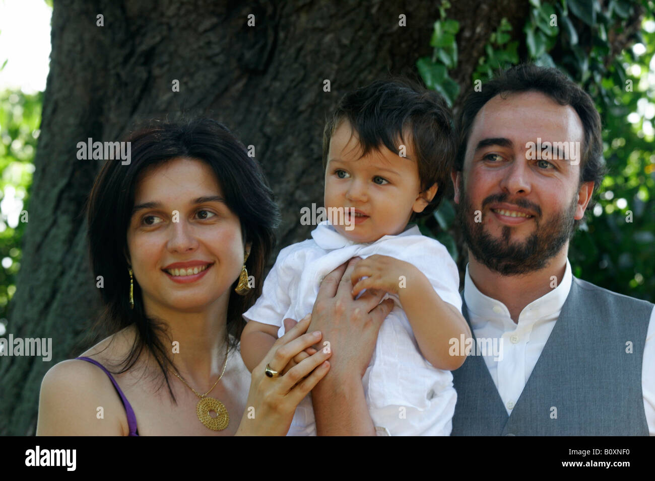 Portrait of an Italian family during a summer party Stock Photo - Alamy