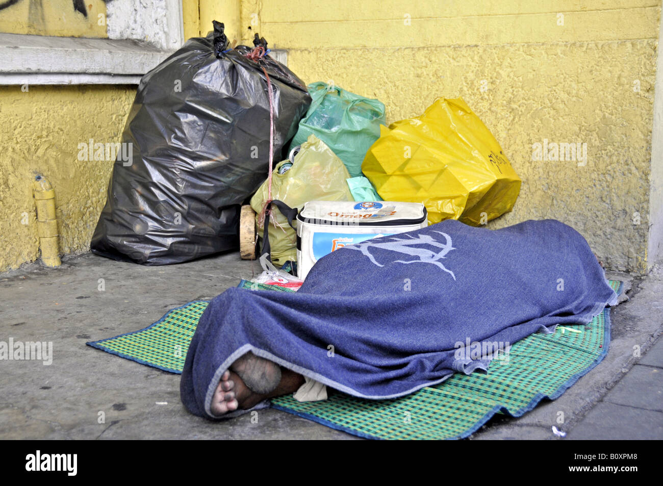 homeless street manufacturer, Thailand, Bangkok Stock Photo