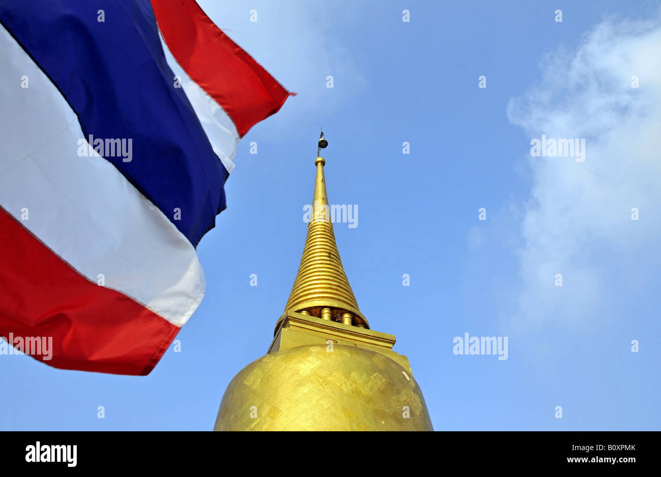 golden dome of the Golden Mount, Thailand, Bangkok Stock Photo