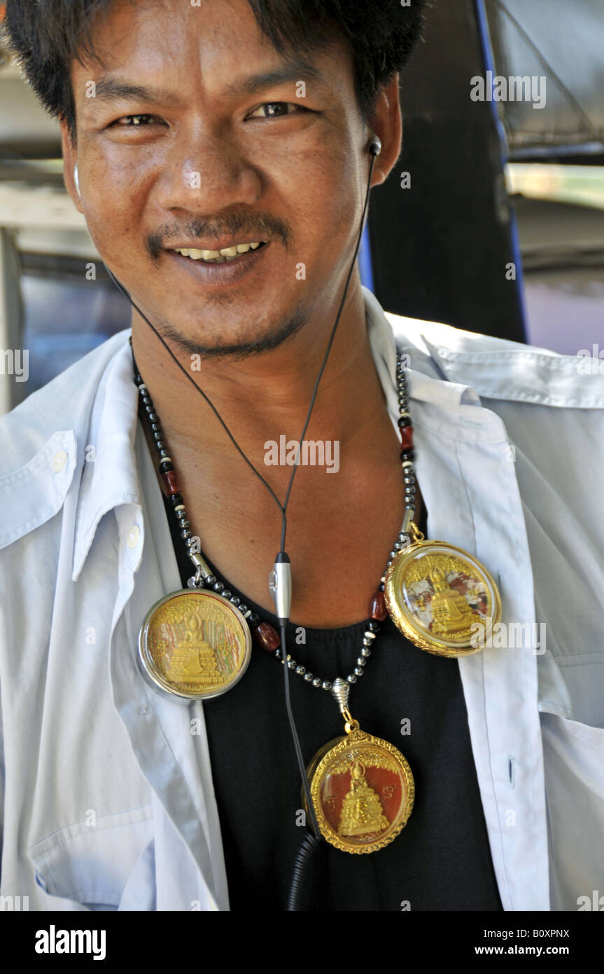 Man with amulet necklace hi res stock photography and images Alamy