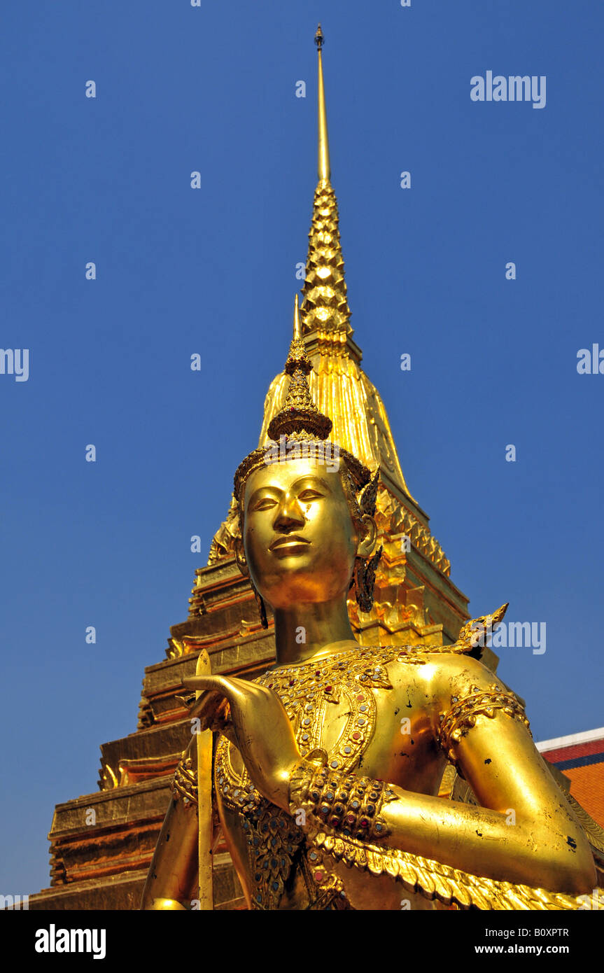 Kinnara, a mythical bird creature at the Grand Palace (Wat Phra Kaeo), Thailand, Bangkok Stock Photo