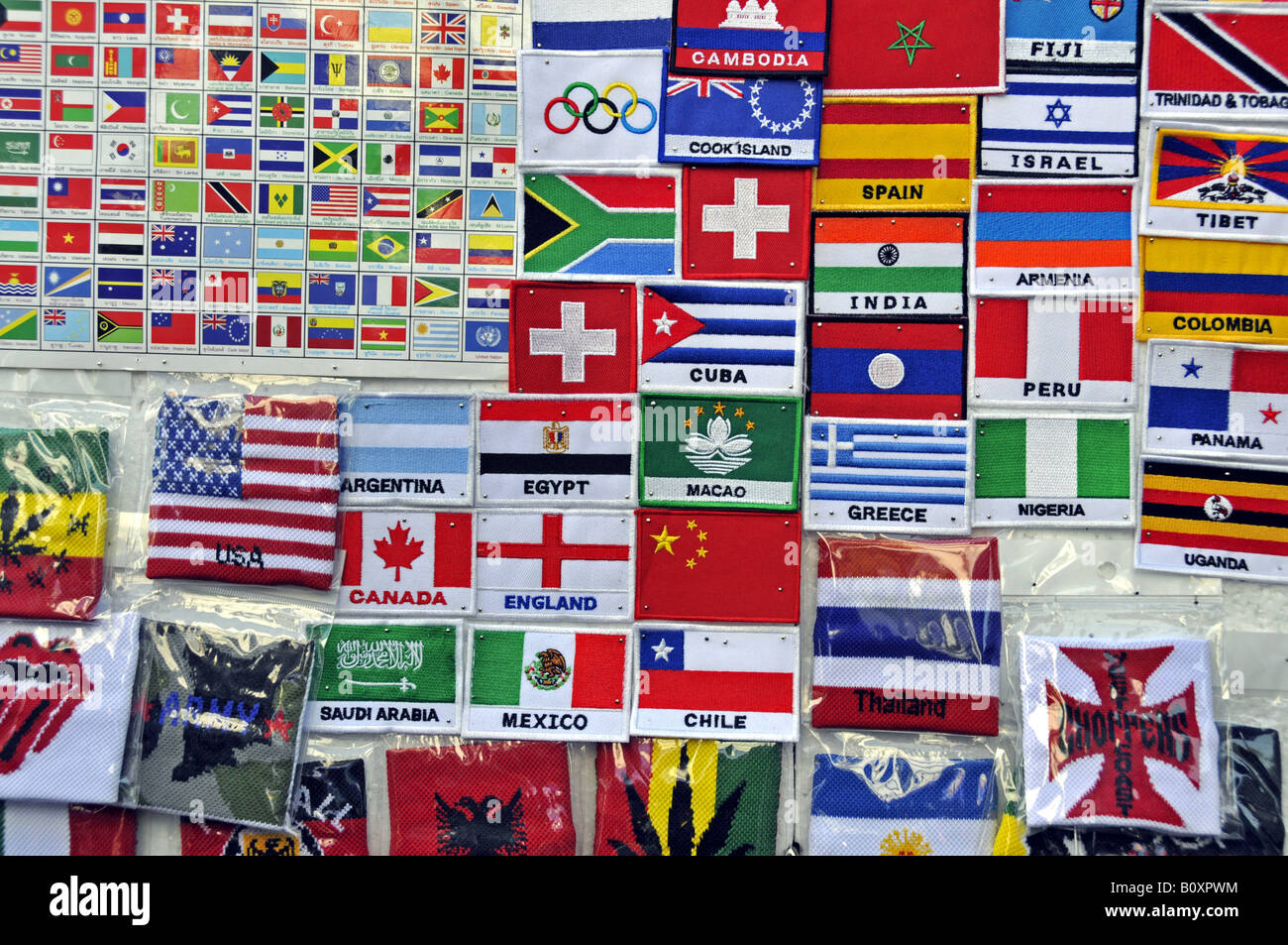 flags of different nations, Thailand Stock Photo