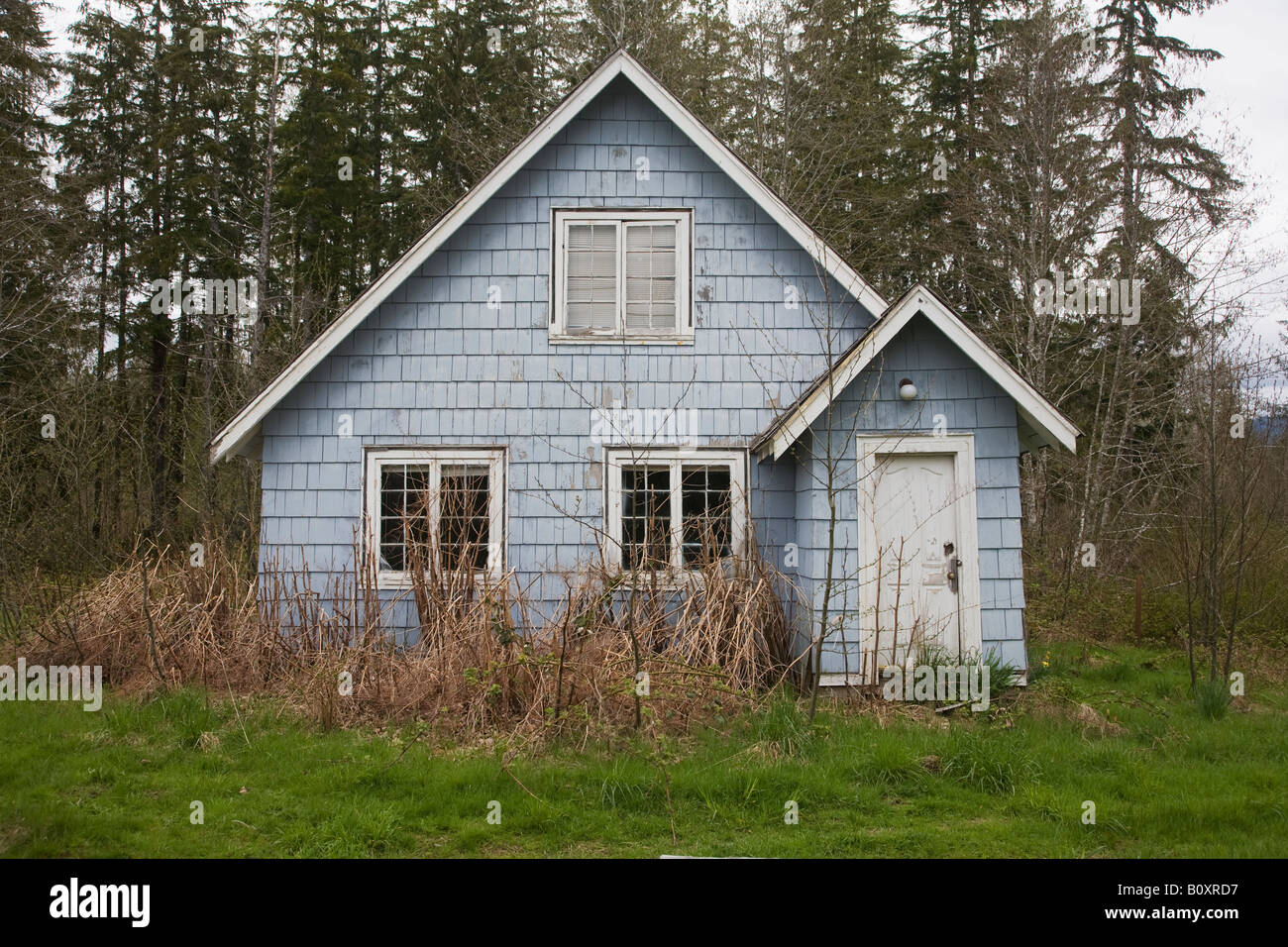Wooden house on the Olympic Peninsula Washington United States Stock