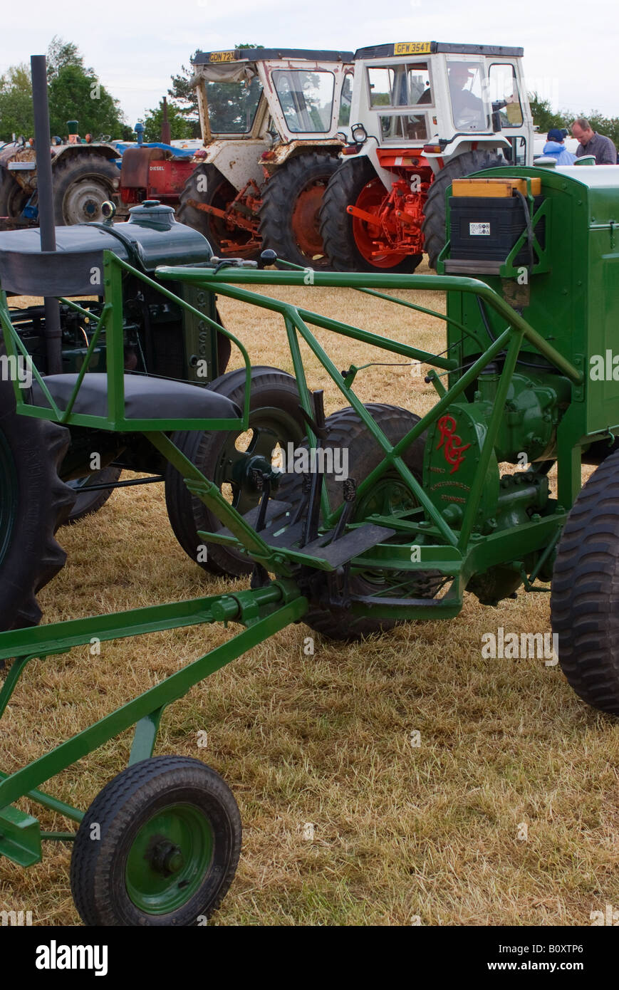 An Old Early Fordson and Pattisson RCT Light Tractors at Smallwood Vintage Rally Cheshire England United Kingdom UK Stock Photo