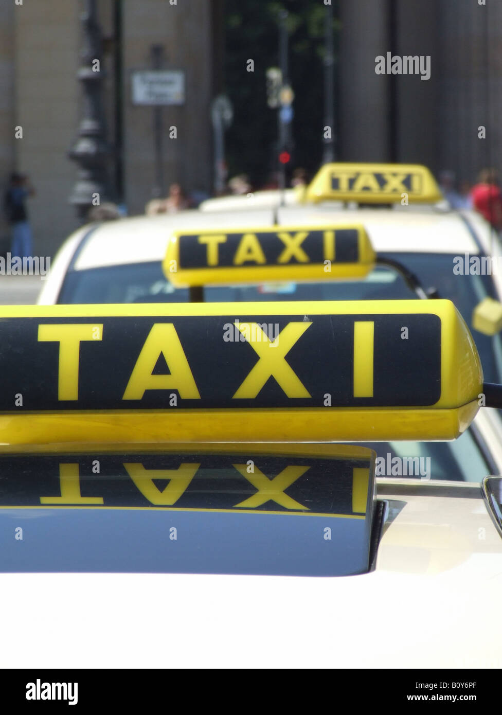 taxi rank in berlin germany Stock Photo - Alamy