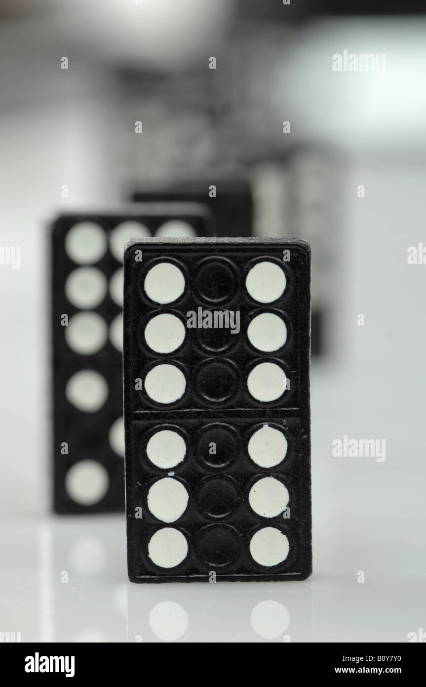 Row of Domino Tiles Stock Photo