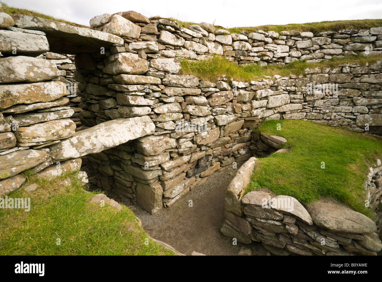 The Broch of Clickimin, near Lerwick, Shetland Islands, Scotland, UK Stock Photo