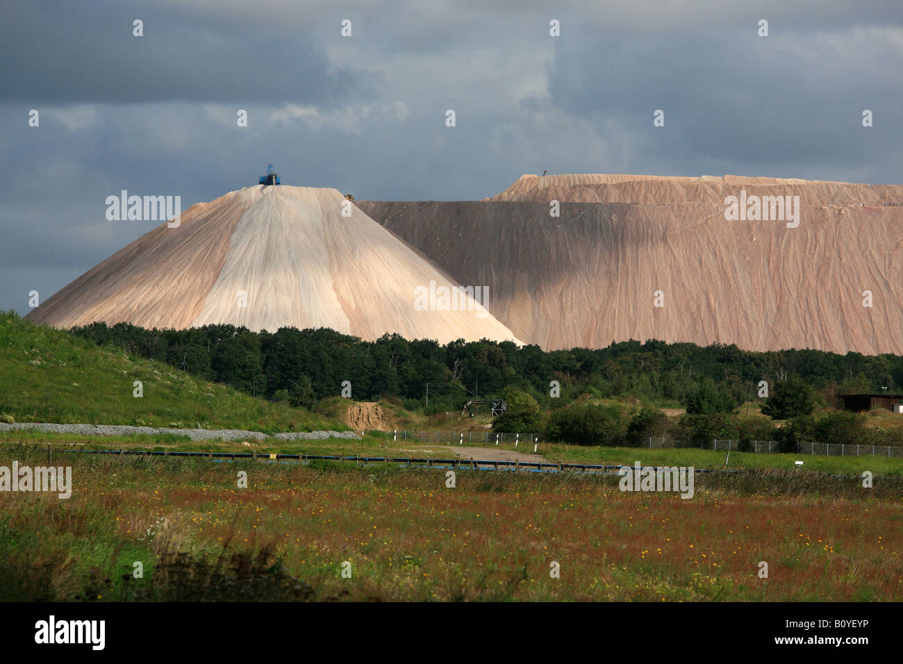 potash extraction in a surface mining in Rogätz Saxony Anhalt Germany
