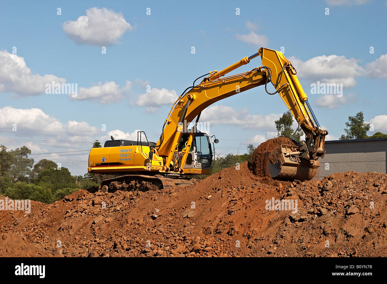 Construction Excavation Hydraulic Excavator Backhoe Stock Photo Alamy
