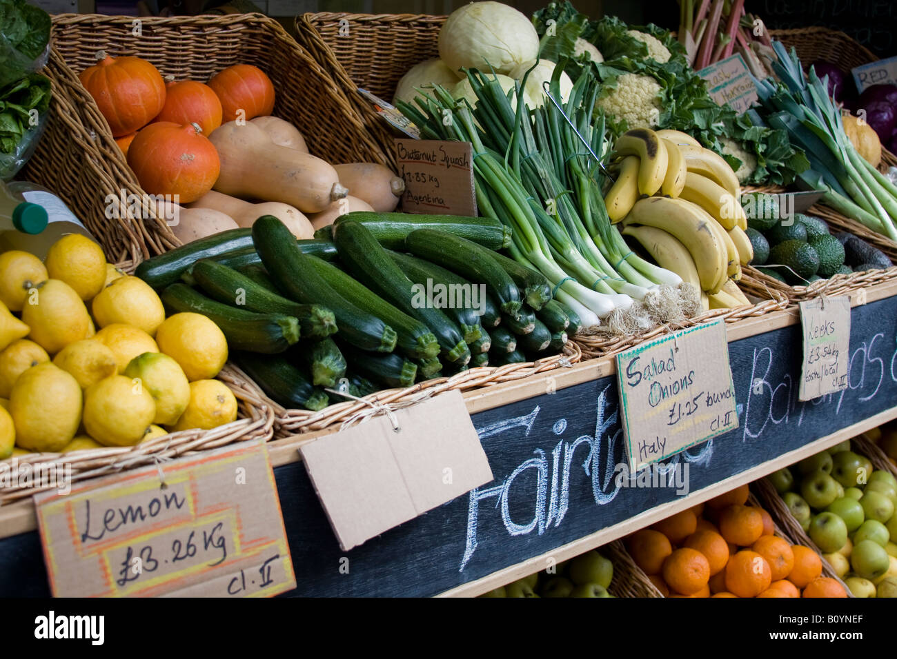 Organic Vegetable Market Stock Photo Alamy