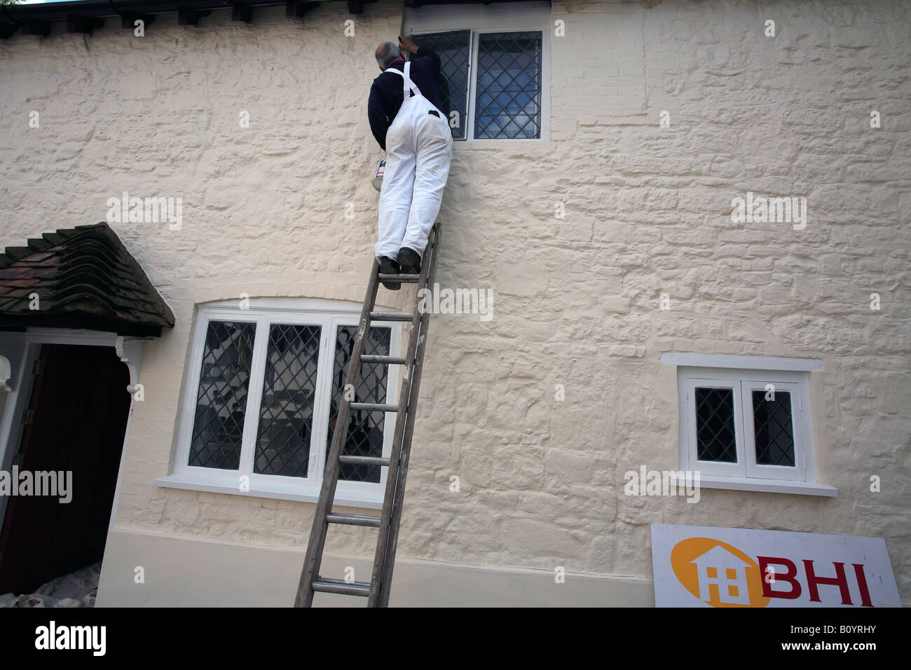 united kingdom west sussex petworth a painter at work Stock Photo