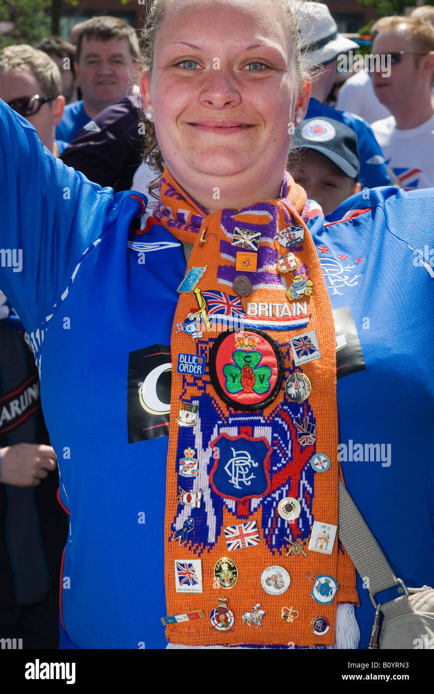Fans in Manchester for the 2008 UEFA Cup Final, Zenit St. Petersburg v