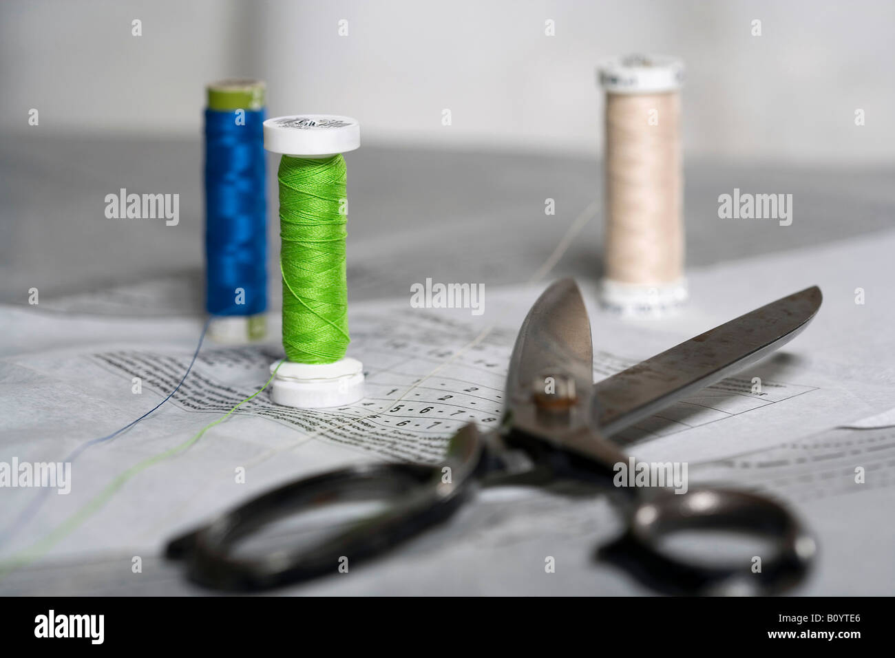 Sewing items Stock Photo