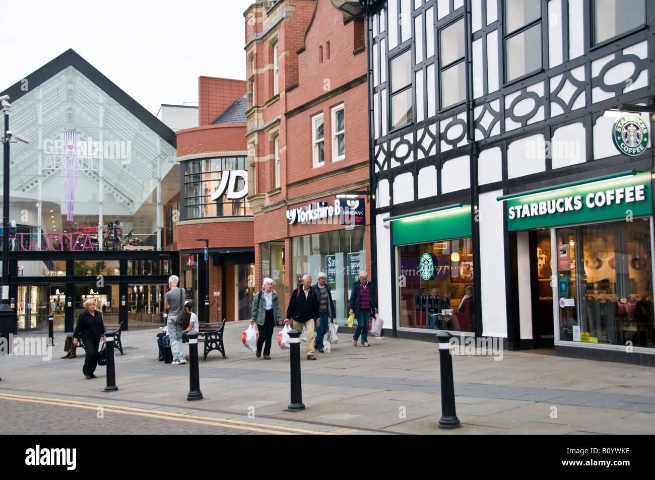 Grand Arcade shopping mall and other town centre shops in Wigan