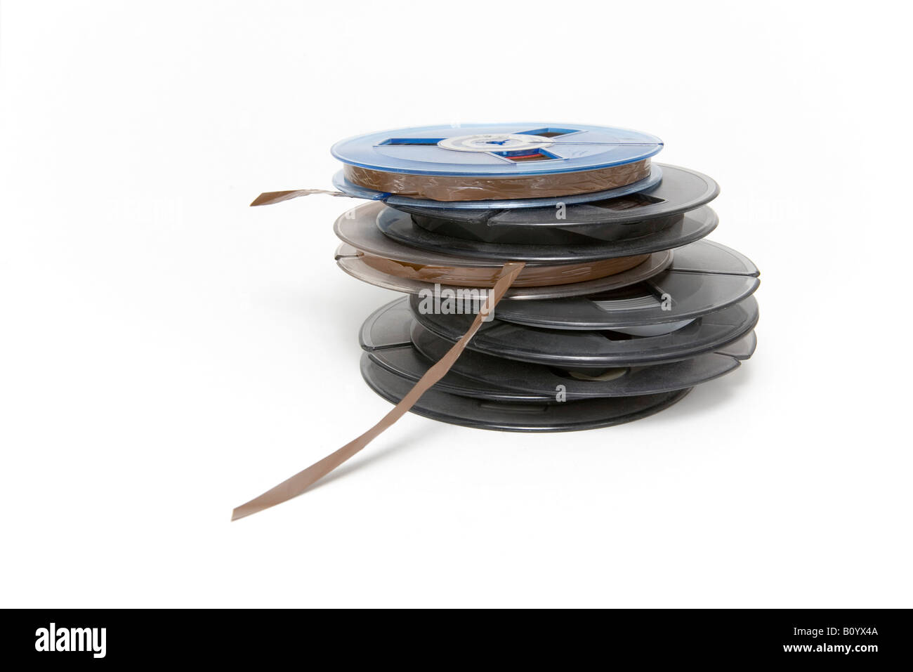 Small professional audio tape reels Stock Photo Alamy