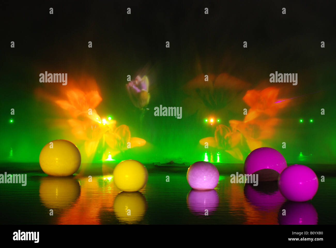 Projection effects on aqua screen Putrajaya Malaysia Stock Photo Alamy