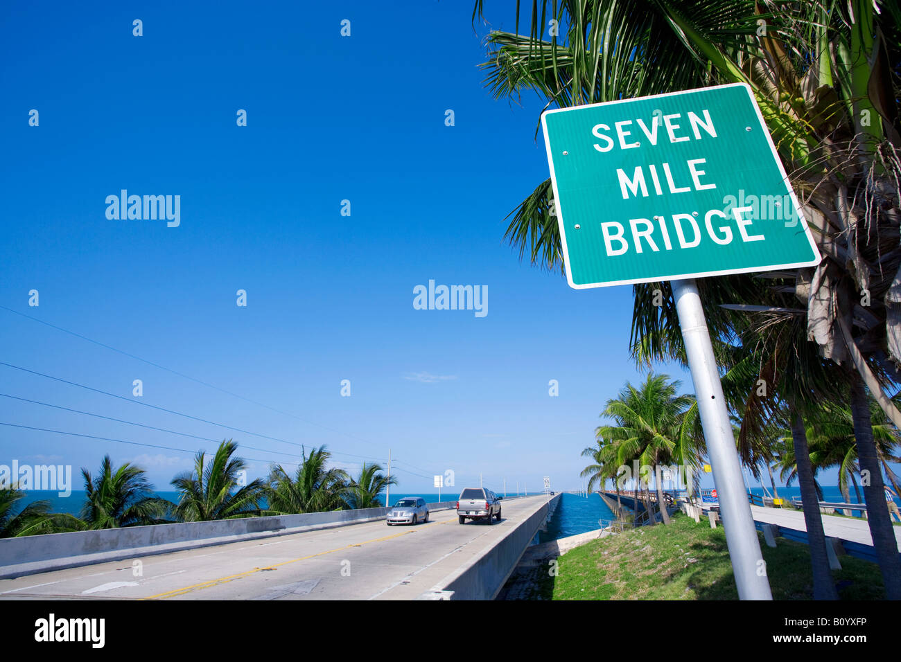 Seven Mile Bridge, Florida Keys, USA Stock Photo
