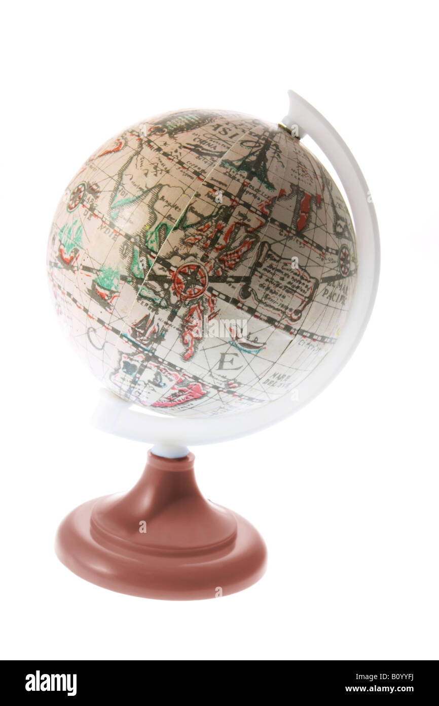 Antique Desk Globe Stock Photo