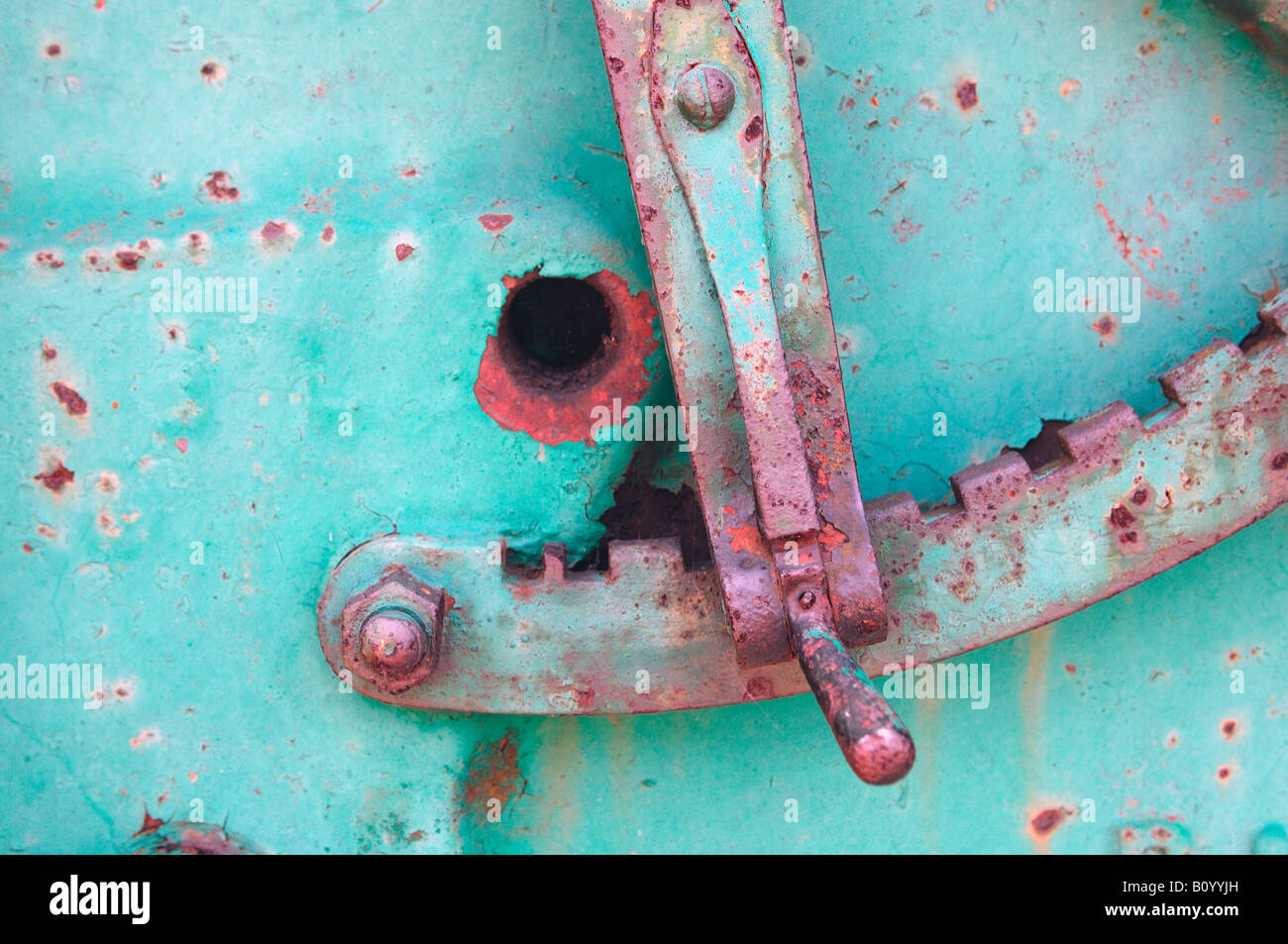 Blue lever and ratchet Stock Photo Alamy