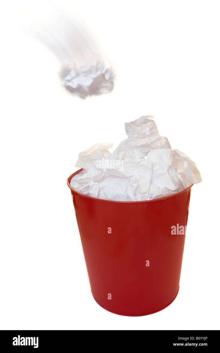 Poor idea goes to a paper bin Stock Photo Alamy