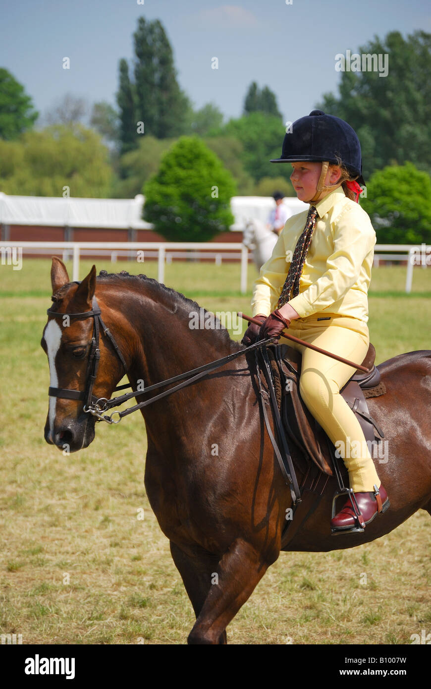 Pony Club rider, Royal Windsor Horse Show, Home Park, Windsor, Berkshire, England, United Kingdom Stock Photo