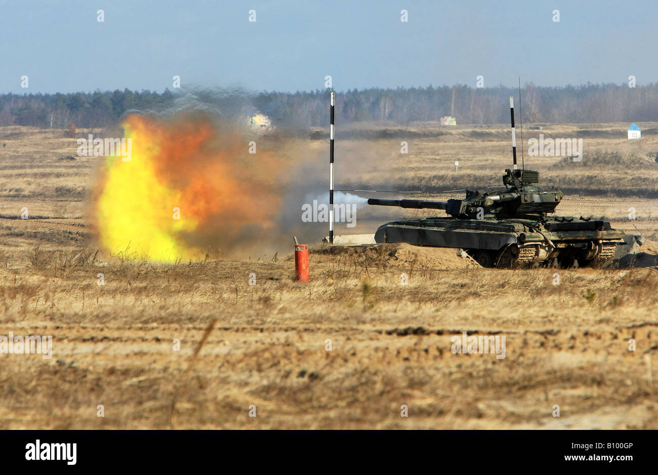 tank shoot during the military training exercise Stock Photo Alamy