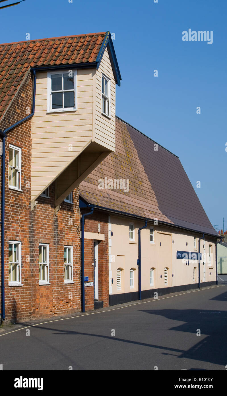 The malt store of Adnams' Sole Bay Brewery building in Southwold Stock Photo