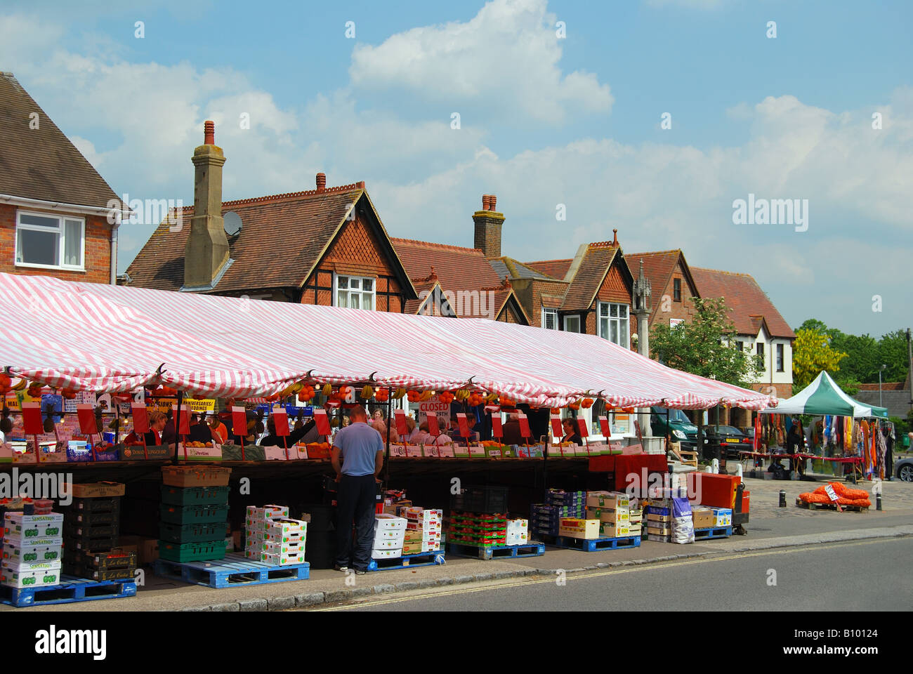 Outdoor market, Wendover, Buckinghamshire, England, United Kingdom Stock Photo